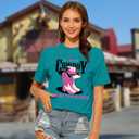 Western Shirts for Women Cowboy T-Shirt If I was A Cowboy I'd Be The Queen Tee Tops (L)