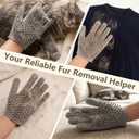 Pet Grooming Gloves for Cats & Dogs, Silicone Pet Hair Removal Glove for Bathing, Shedding & Massage, Gentle Cat & Dog Grooming Glove for Long & Short Hair PetsGrey-Large