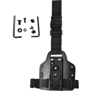 Single Strap Leg Shroud Drop Leg Platform with Harness,Adjustable Height Drop Leg Panel Attachments for Holsters and Magazine Pouches (Black)