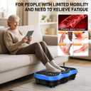 Vibration Plate Exercise Machine, 130 Levels Full Body Workout Vibrating Plate for Lymphatic Drainage Weight Loss, 450 Lbs Capacity Shake Platform with Resistance Bands Bluetooth for Women Men