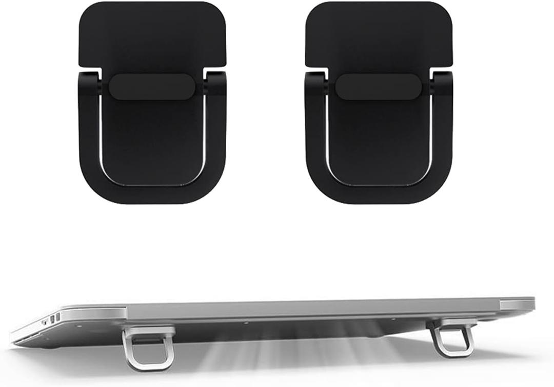 2pcs Keyboard Stands, Mini Laptop Stand for Desk, Portable Laptop Stand Compatible with MacBook Air Pro, Dell XPS, Lenovo, HP More. (Black)