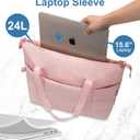 JUNGYOON Gym Bag for Women  Lightweight Weekender Overnight Bags with Toiletry Pouch, Quilted Travel Duffle Carry On Bag (Pink)