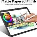 Esanik [2+2 Pack Like Paper Glass Screen Protector for iPad Pro 11 Inch M5/M4 (2025/2024) with Camera Lens Protector & Alignment Frame, 9H Tempered Glass PAPERed Film for Drawing Writing