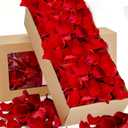 Eslibin 1000+PCS Real Red Rose Petals, 8.5oz Dried Flower Confetti Petals for Wedding Flower Girl to Throw at Wedding Party, Romantic Night Bridal Shower Valentine's Day Decor