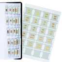 DiverseBee Gold Foil Planner Monthly Tabs, 24 Peel and Stick Laminated Tabs for Notebooks (12 Month and 4 Blank), Calendar Stickers for Planners, Dividers (Jade)