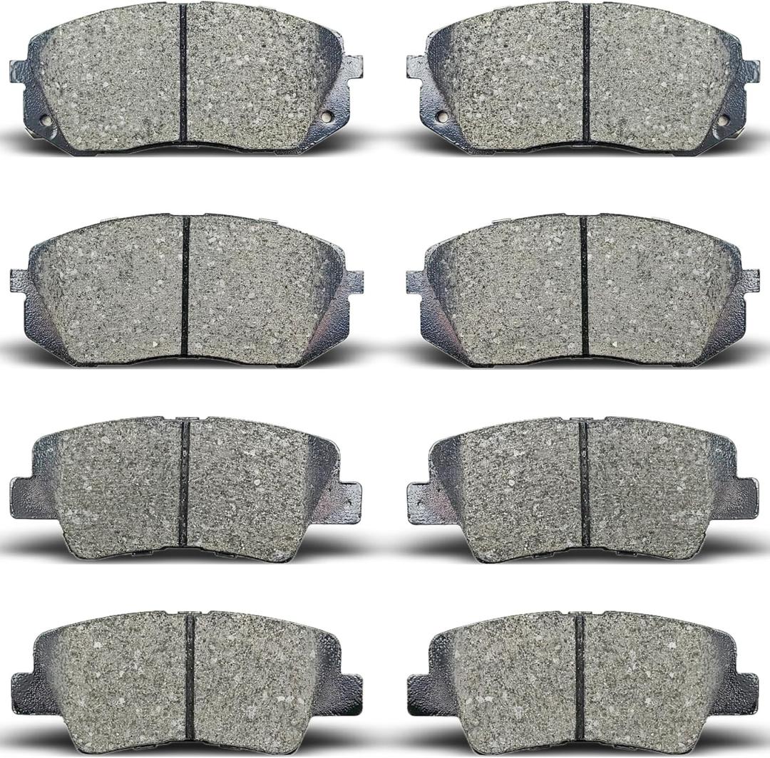 Front Rear Brake Pads Compatible with 2018-2020 Hyundai Elantra GT,2022 For Kona,For 2019-2021 Veloster,For 2021-2022 Kia Forte,For 2000-2022 Forte5,For 2016-2020 Optima,For 2017-2018 Soul&Soul EV