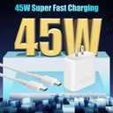 Super Fast Samsung Charger,45W Samsung Charger Fast Charging,2Pack Super Quick USB C Android Phone Charger 10FT Long Type C Charging Cord for SamsungGalaxy S26 Ultra/S26+/S25+/S24/S23 FE/S22+/S21/S20