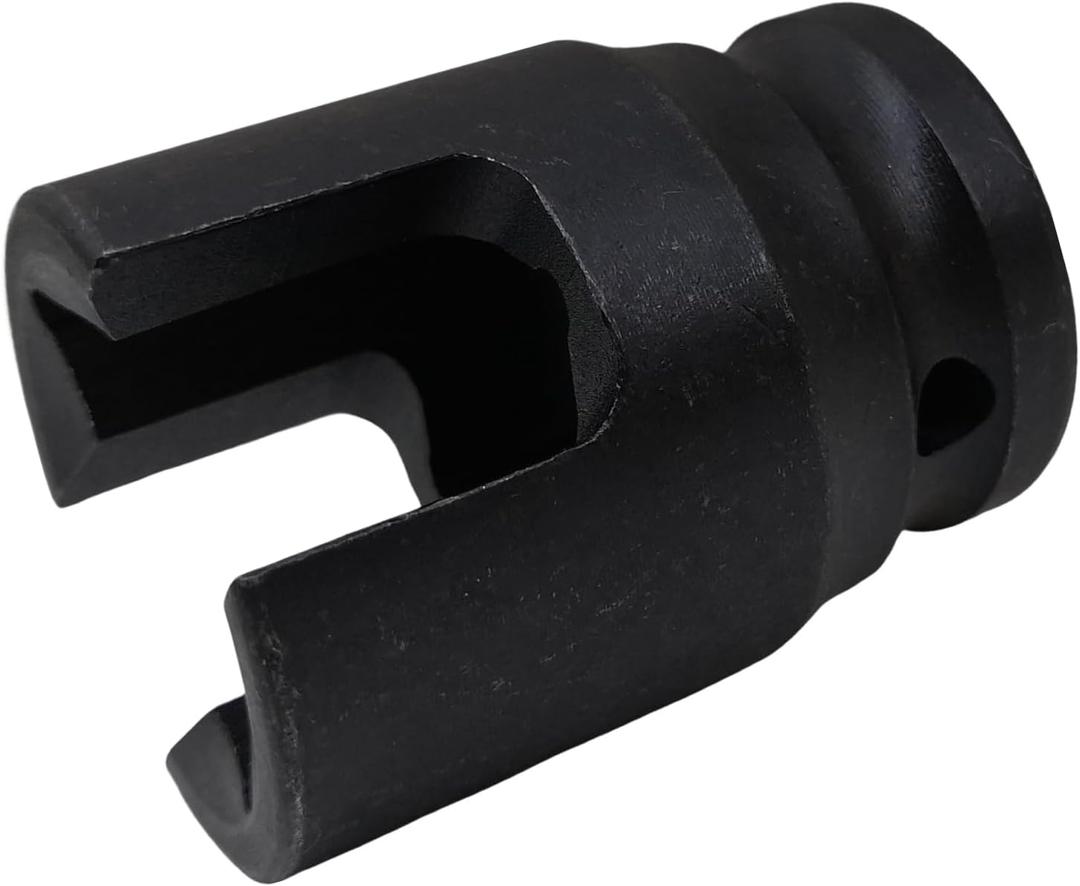 1/2-Inch Drive Multi-Purpose Lineman Socket, Fits 3/4" 4-Point Square Nuts, with 9/16" Slot for Eye Bolt/J-hooks/Hot-line Clamps/Grounding-Clamps, Heat Treated Cr-V Alloy Steel