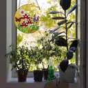 Mushroom Moon Stained Glass Suncatcher Home Decor, Mushroom Plant Lover Gifts for Women, Birthday Gifts for Mom Grandma Mothers