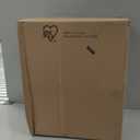 IRIS USA File Box WeatherPro Portable File Organizer Plastic File Box for Letter File w/Organizer-Lid, Durable Lid and Gasket Seal, Secure Latching Buckles, Stackable, Lockable, Clear 19 Qt. 4 Pack