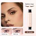 Eyeliner Stamp Upgraded Foldable Eyeliner Stamp for Perfect Wings, Waterproof Eyeliners Tool, Smudge Proof Eyeliners Pen for Beginners, Brown