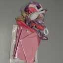 Pink Birthday Decorations, 3D Foil Pink Happy Birthday Balloon Banner with Star and Heart Balloons, Confetti Balloons, Hanging Swirls, for Girls Women Party Decorations