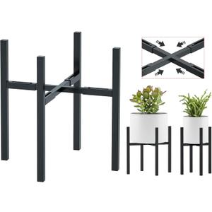 Urban Deco Adjustable Metal Plant Stand Outdoor & Indoor Planter With Stand Fits for 8-14 Inch Plant Holder Mid Century Modern Flower Stand Corner Outdoor Plant Stands for Patio