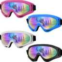 Ski Goggles,4-Pack Snow Goggles for Kids UV Protection Snowboard Goggles for Men Women Adults (Pink)