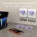 Phone 17 16 15 Charger Fast Charging, 10 FT Long USB C Charger Cord with 20W Type C Fast Phone Charging Block forPhone 17/17 Pro/17 Pro max/Air/Phone 16 15 Pro Max Plus, iPad, Android, Lavender