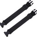 SUPERFINDINGS 2Pcs Fanny Pack Extender 9.4-13.4 Inch Nylon Belt Bag Extension Strap 1.8 Inch Wide Adjustable Belt Bag Strap Extension for Everywhere Waist Pack Outdoor Travel Purse Making (Black)