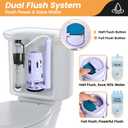3-Inch Dual Flush Valve Replacement Kit for 2-Piece Toilets, Universal Toilet Repair Kit with Push Button, Fill Valve, Gasket & Bolts,Compatible with Glacier Bay, Kohler, American Standard, and Toto