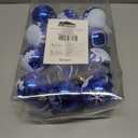 Joiedomi 24 Pcs Christmas Ball Ornaments, Blue & White 2.3 Deluxe Delicate Painting & Glittering Shatterproof Christmas Tree Ornaments for Wreath Garland Holiday Indoor Party