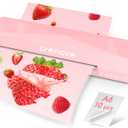 Crenova A4 Laminator Machine 4 in 1 Personal Desktop Hot & Cold with 10 Laminating Pouches No Bubbles 9 Inch Thermal Laminator for Home Office School Business Use Pink