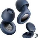 ESSAGER Ear Plugs for Sleeping Noise Cancelling, Reusable Silicone Earplugs for Sleep, Deep Focus, Travel, High-Fidelity Hearing Protection, 45-49dB Noise Reduction,Blue