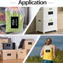 3 x 5 Inch 250Pcs Rectangle Color Coding Stickers,Strong Adhesion Easy to Write Label for Moving,Box Organization,Inventory,Business,Black