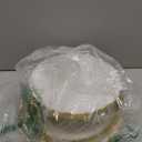 Mud Pie Marble and Gold Edge Riser Set, small 3" x 8" dia | large 4" x 10" dia