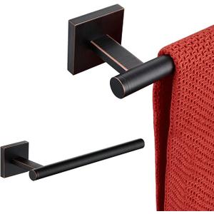 KOKOSIRI Bathroom Towel Bar 32'' Towel Holder for Bath Kitchen Cabinet Towel Rails 32 Inch, 2 Pack Oil Rubbed Bronze Stainless Steel B4005ORB-L32-P2