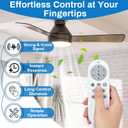Replacement Remote Control Compatible with Amico 30", 42", 52" Ceiling Fan with Light, Remote Only, No Pairing Required