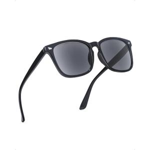 Reading Sunglasses for Women Men, Full Lens readers Sunglasses UV400 Protection IF8082 (Black)
