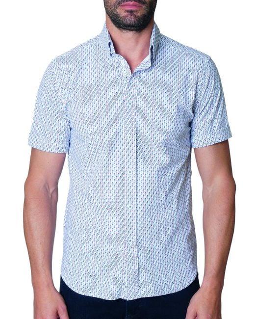 Robert Graham Men’s Moyer Short-Sleeve Button-Down Shirt Size:S