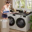 Aheaplus Washer and Dryer Countertop, Laundry Room Organization, Black, 54"D x 27.5"W x 2.4"H