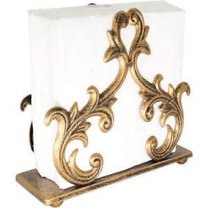 Bronze Metal Baroque Style Napkin Holder, Freestanding Barocco Tissue dispenser, Baroque Napkin Tray Basket (One Size)