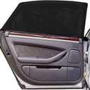 EcoNour Window Shades for Side Windows (Pack of 2) | Sun Shade for Car Heat and UV Protection | Adjustable Elastic Fabric Baby Car Shade | Rear Side Window Sun Shade Accessories (Large 40"x25")