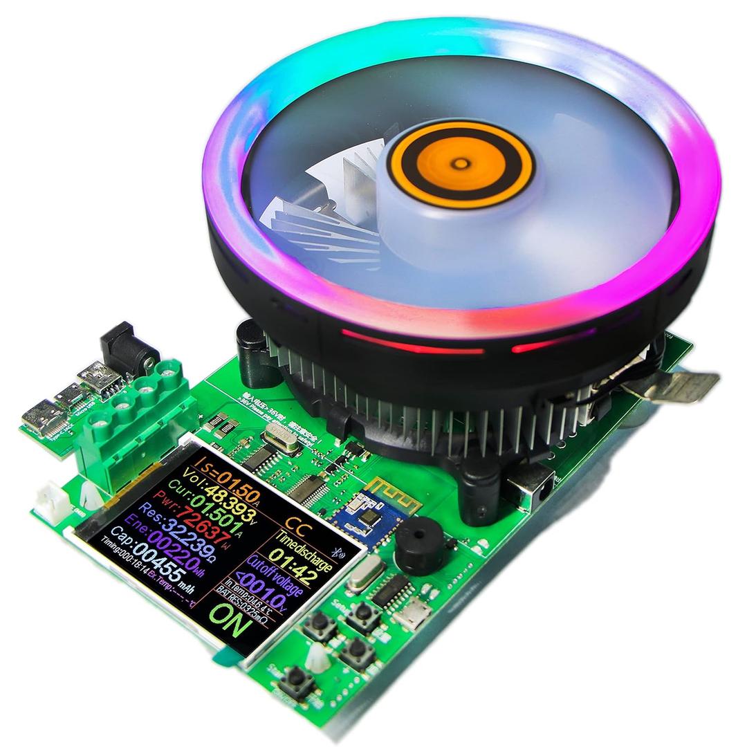 180W DC Electronic Load Tester, USB Load Tester, Lithium Battery Capacity Tester, Color Screen Data Monitoring, Constant Current and Constant Voltage, etc. 4 Working Modes