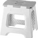 Vigar Compact Step Stool Foldable, 12-1/2-inch Step Stools for Adults up to 330 Pound, Lightweight Stool, Non-Slip Folding Step Stool, Gray