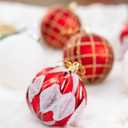 Christmas Ball Hanging decorations3.14 inch, 12 Pieces of shatterproof Christmas Tree Decoration Balls Set, Suitable for Party Floral Christmas Tree Decoration (3.14 inches 12 Balls)