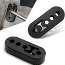 2 PCS Car 4-hole Exhaust Pipe Hook, High-density Rubber Insulation Shock-absorbing Bushing Muffler Hanger, Non-destructive Installation Exhaust Bracket Accessories, for Most Cars (Black)