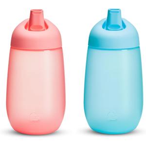 Munchkin Simple Clean Toddler Sippy Cups, Spill Proof, 10 Ounce, Blue/Pink