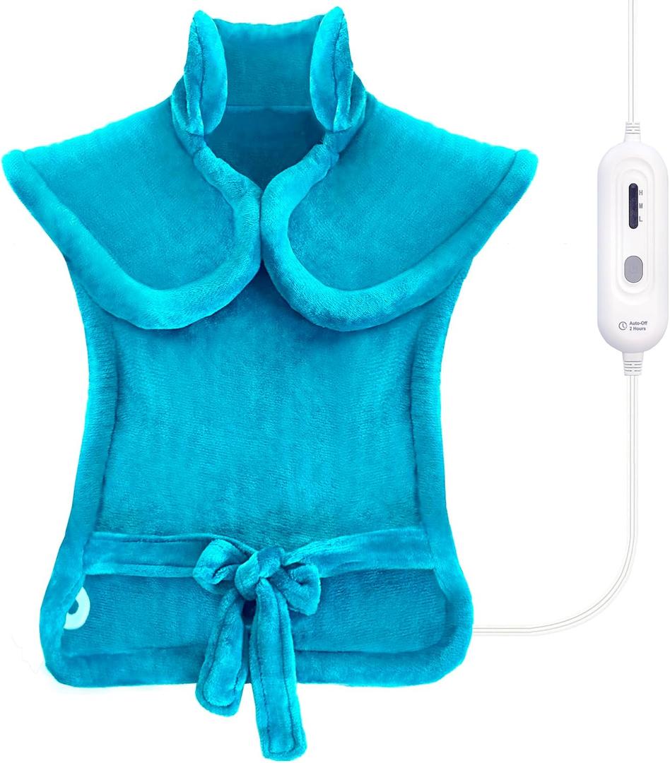 Tefici Heating Pad for Back Pain, Mothers Day Gifts for Women Men Mom HerFSA Eligible HSA Approved,24'' x33''Fast Heating, Electric Heat Pad, 2H Auto-Off, Neck and Shoulder Heat Pad, ETL Certified, Blue