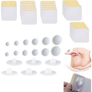 30PCS Soft Silicone Belly Button Plug for Tummy Tuck Recovery - Assorted Sizes, Comfort Fit, Premium Material (30pcs Set With 30 Patches)