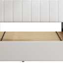 Queen Size Upholstered Platform Bed with Trundle