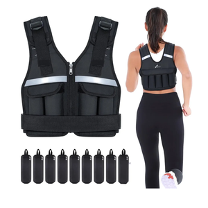 Adjustable Weighted Vest Weights Set: Sportneer 2-18 lbs Body Weight Vests 16 In 1 Fast Adjust Running Vest for Men Women Gym Home Workout Fitness Strength Training 2-18 lbs Removable