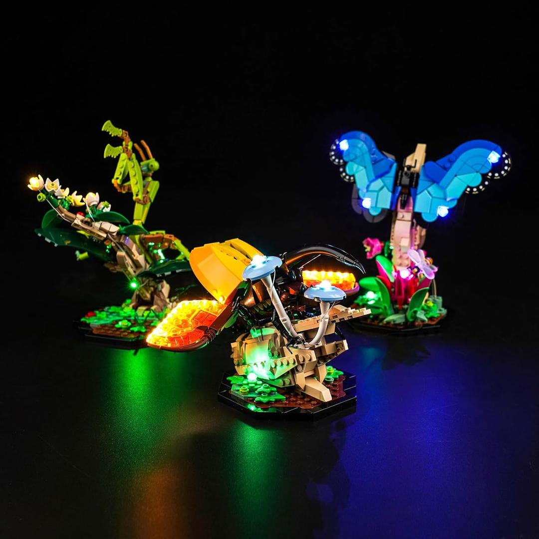 LED Light Kit for Lego The Insect Collection 21342 Ideas Bugs, Lighting Accessories Compatible with Lego Nature 21342 Butterfly Set (Lights Only, No Models)