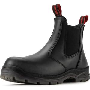 SUREWAY Men's Slip On Work Boots for Men,Upgraded Slip/Water Resistant,Static Dissipative,Fire Station Mechanic Work Boots/Shoes (Size 13, Black Composite-Toe)