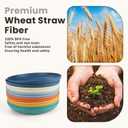 Homienly Wheat Straw Plates, 12-Pieces Unbreakable Dinner Plates - 9 Inch Alternative to Plastic Plates, Unbreakable Microwave and Dishwasher Safe Plate Set for Kitchen, Camping, Party - Multi