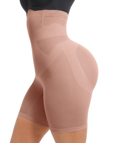 FeelinGirl Women Shapewear Tummy Control High Waisted Body Shaper Shorts for Women Shapewear Girdle Thigh Slimmer Under Dress Size XL /XXL