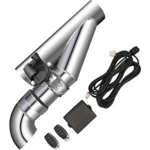 Electric Exhaust Cutout 3 Inch with Elbow Muffler Valvetronic Exhaust Valve Kit (1 Controller, 1 Valve)
