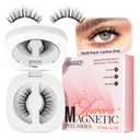 LASHVIEW Upgrade Magnetic Eyelashes,Reusable Soft Magnetic Eyelashes Natural Look No Glue Needed Lashes Easy to Wear and Remove(A02 Refill Pack