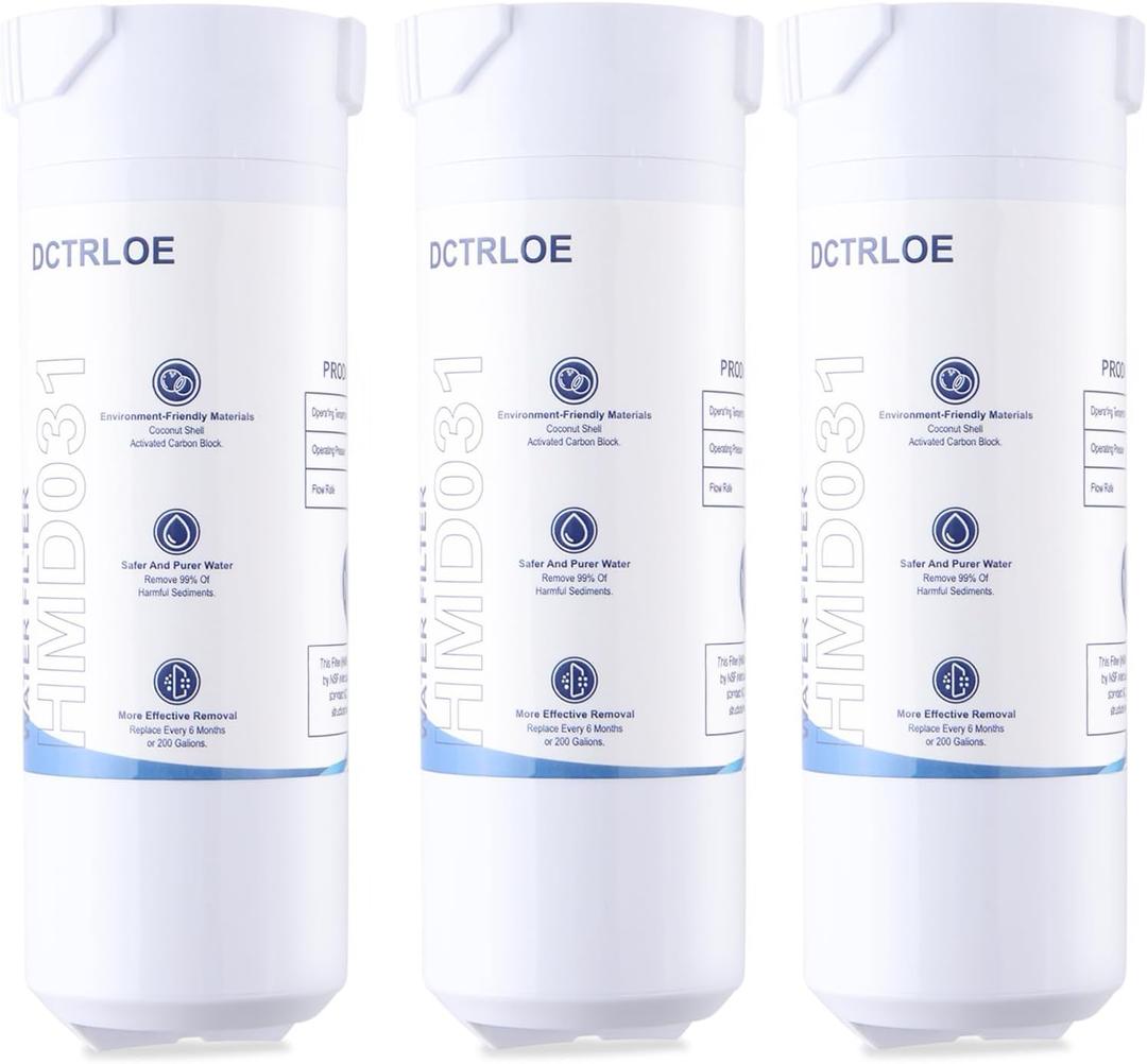 WD-F48 AQF-FF48 GF-XWF PF9 CF9 Water Filter Replacement for GE XWF Series 3 Pack Not XWFE Chip Model