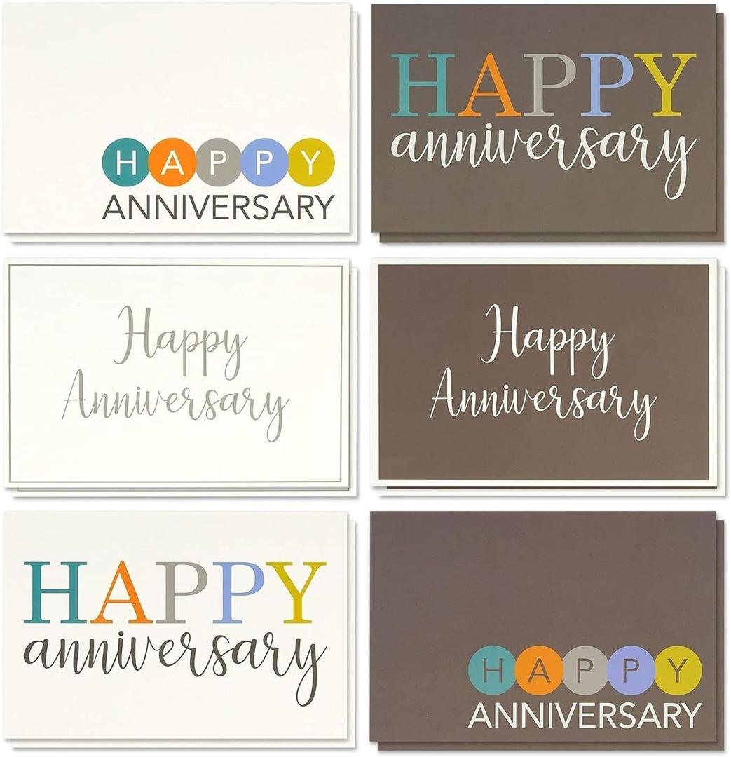 Best Paper Greetings 4x6 Anniversary Cards - Happy Anniversary Cards Bulk with Envelopes - Set for Wedding & Couples